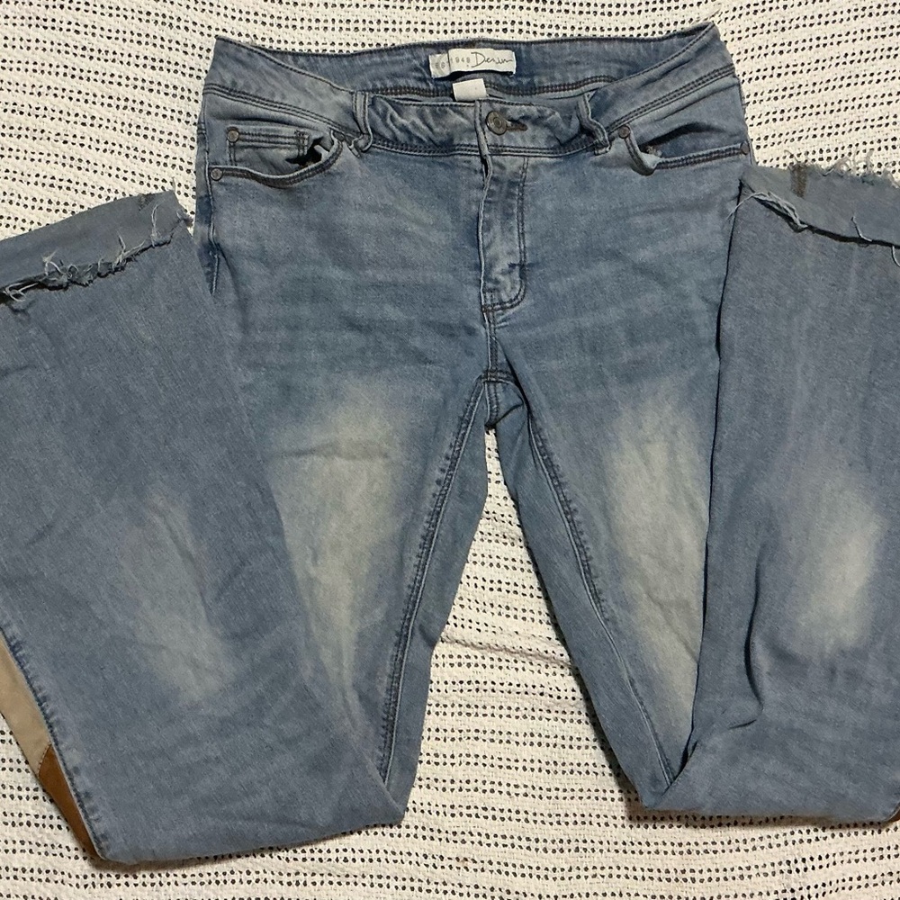 New Directions Light Blue Straight Leg Jeans